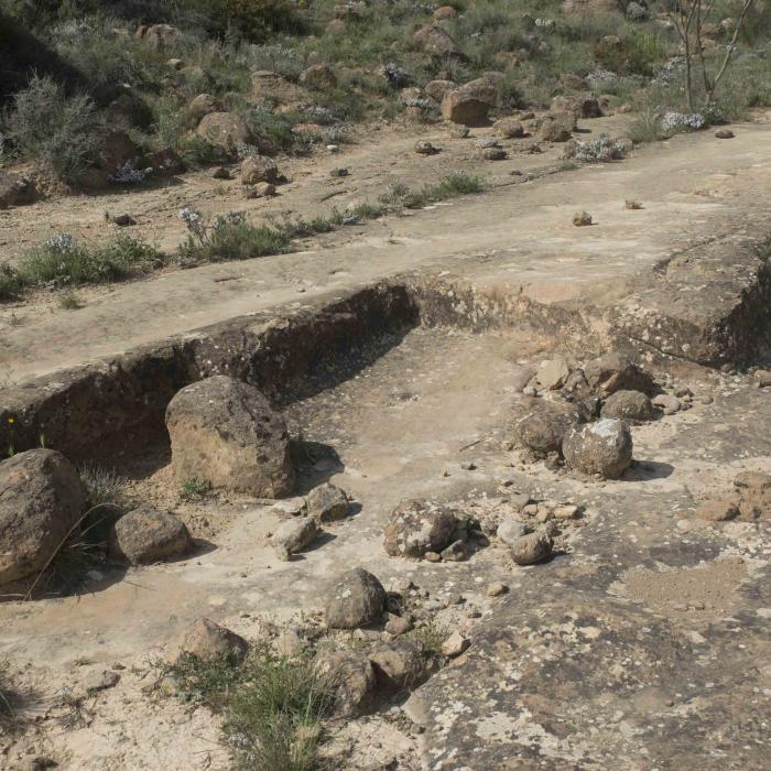 Antigua cantera de roca arenisca